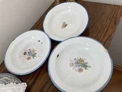 Old Bonyhád enamel plates (3 pcs.)