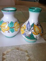 Ceramic vases marked with Habán pattern are sold in pairs