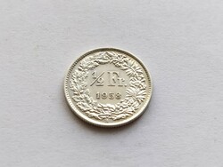 Svájc ezüst 1/2 frank 1953. B.