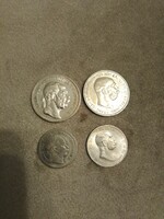 Silver - coin / 4 pcs