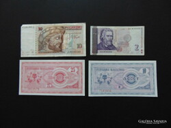 4 darab külföldi bankjegy LOT !