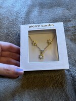 Original new pierre cardin jewelry set flower necklace earrings