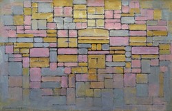 Mondrian - color composition 1914 - canvas reprint