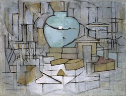 Mondrian - still life with ginger glass - canvas reprint