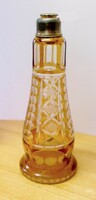 Metszett kristály parfümös üveg, Bohemia, Ludwig Moser & Söhne, Cseh iparművészeti alkotás.