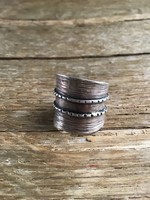 Kézműves ezüst gyűrű, állítható