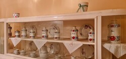 Kalocsai Fűszertartó 9 darabos porcelán készlet
