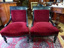 Antique armchairs.