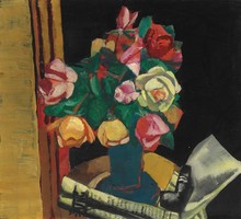 Beckmann - Csendélet rózsákkal - vászon reprint