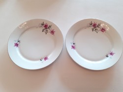 Old lowland porcelain floral small plate 2 pcs