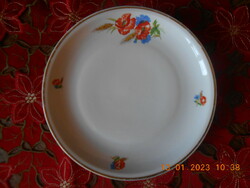 Zsolnay flat plate with poppies and cornflowers