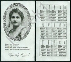 Irredenta „Hiszek Magyarország föltámadásában!” fém naptár 1925