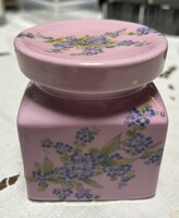Large forget-me-not porcelain jar or container