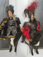 Italian handmade marionette-puppet pair