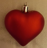 Very beautiful heart shaped red Christmas tree ornament