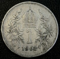 1903-as, osztrák, ezüst Ferenc József 1 koronás  - 437.