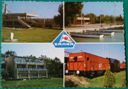 Zánka, Balaton resort town postcard 1988, used