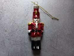 Diótörő figura, üveg karácsonyfadísz