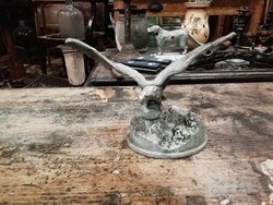 Turul madár, alumínium öntvény, 20. század elejei dísztárgy