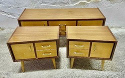 Mid-century, retro design sideboard, komód, éjjeli szekrény
