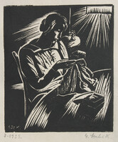 Kálmán szabo Gáborjáni: sewing woman, 1929