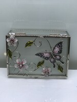 Butterfly glass jewelry holder