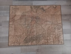 Antik térkép_" Németország és a szomszédos államok általános postai és utazási térképe"