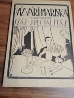 Száz - specialitás, Vízvári Mariska szakácskönyve 1100 Ft