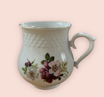 Raven-bellied rose mug, cup with a rose pattern