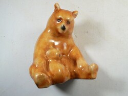 Retro old - Bodrogkeresztúr - hand-painted ceramic nipp teddy bear sorry bear