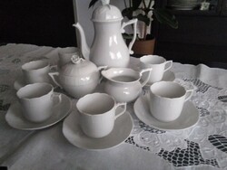 Fehér Herendi porcelán manófüles kávés-cappucinos készlet!