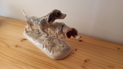 Porcelán kutyák, 34x19x13 cm Made in GDR