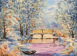 Hepp Natália: Téli varázslat (30x40, postázás ingyenes)