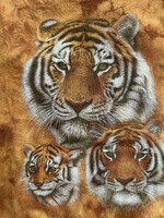 Vintage tigris portrés 100% pamut felső, batikolt