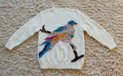 Retro, hand-knitted women's sweater