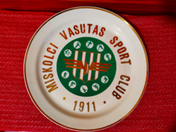 Nagy 29 cm Hollóházi Miskolci vasutas sport club is okemlék tányér