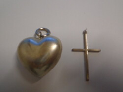 A huge Tibetan silver heart + cross