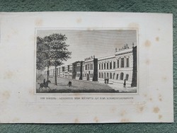 Berlin a királyi szépművészeti akadémia. Eredeti acelmetszet ca.1843