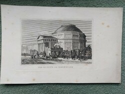London, Coliseum in Regent's Park. Original woodcut ca. 1843