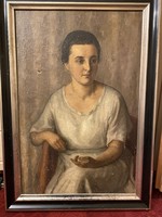Antik női portré festmény