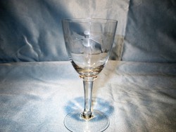 Régi szép talpas üveg pohár
