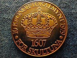 Svéd II. Gusztáv Adolf réz 10 korona helyi pénz 1979 (id55366)