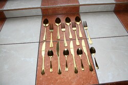 Sinsay bright gold color 16 pcs. Cutlery set in box