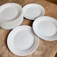 12 white Bavarian German porcelain small plates