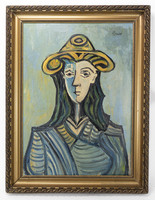 Pablo Picasso Keretezett Olajfestmény