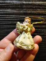 Flute-playing angel Christmas tree ornament