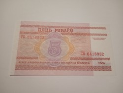 Unc 5 Rubel 2000 !  Belorusszia !