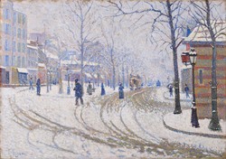 Signac - snowy Paris - canvas reprint