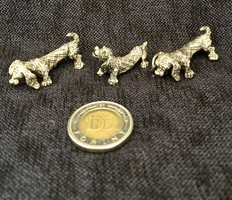 Silver miniature dog 3 pcs