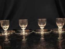 Set of 4 retro orrefors liqueur and brandy glasses